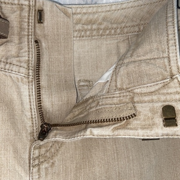 Women’s Vintage Ralph Lauren belted 100% cotton beige mini jean Skirt size 6 - Picture 5 of 13